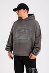 LLS Taş Baskılı Oversize Hoodie SW1282
