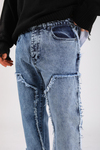 Loose Fit Torn Detail Jean - Dark Blue  P1098