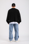 Loose Fit Torn Detail Jean - Dark Blue  P1098