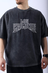 Los Criminis Nakışlı Acid Wash Oversize Tshirt T952