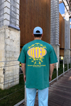 Luter Baskılı Yeşil Oversize Tshirt T1099
