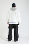 Marginal Nakışlı Krem Oversize Hoodie SW1397