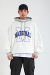 Marginal Nakışlı Krem Oversize Hoodie SW1397