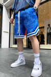 Mavi Bandana Desen Jarse Şort S206