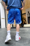Mavi Bandana Desen Jarse Şort S206