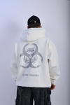 Mistake Baskılı Beyaz Oversize Hoodie SW1091