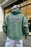 Monaco Nakışlı Yeşil Oversize Sweatshirt SW920