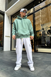 Monaco Nakışlı Yeşil Oversize Sweatshirt SW920