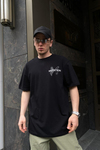 Mutation Butterfly Baskılı Siyah Oversize Tshirt T601