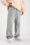 Nakış Detay Baggy Jean Pantolon P1063