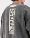Nakışlı Acid Wash Oversize Premium Sweatshirt