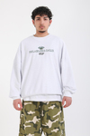 Nakışlı Beyaz Oversize Philadelphia Sweatshirt