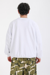 Nakışlı Beyaz Oversize Philadelphia Sweatshirt