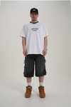 Nakışlı Beyaz Oversize Tshirt CT01 MRT26028