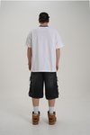 Nakışlı Beyaz Oversize Tshirt CT01 MRT26028