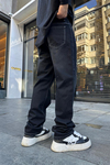 Nakışlı Füme Yıkamalı Jean Pantolon P796