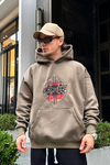 Nakışlı Haki Oversize Sweatshirt SW959