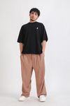 Nakışlı Jr Siyah Oversize Basic Tshirt