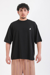 Nakışlı Jr Siyah Oversize Basic Tshirt