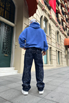 Nakışlı Koyu Mavi Jean Pantolon P828