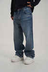 Nakışlı Mavi Yıkamalı Jean Pantolon CT01 6657