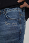 Nakışlı Mavi Yıkamalı Jean Pantolon CT01 6657