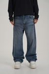 Nakışlı Mavi Yıkamalı Jean Pantolon CT01 6657