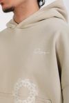 Nakışlı Oversize Etnik Desenli Hoodie