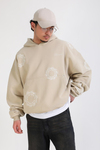 Nakışlı Oversize Etnik Desenli Hoodie
