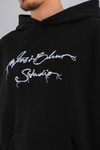 Nakışlı Siyah Oversize Hoodie SW1326