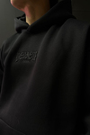 Nakışlı Siyah Rv Oversize Sweatshirt SW1032