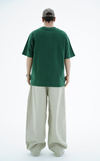 Nakışlı Yeşil Oversize Tshirt CT01 25CY062