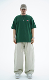 Nakışlı Yeşil Oversize Tshirt CT01 25CY062