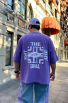 Nasty Baskılı Mor Oversize Tshirt T835