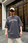 New Orleans Baskılı Füme Oversize Tshirt T666