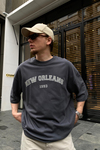 New Orleans Baskılı Füme Oversize Tshirt T666
