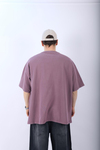 New York Baskılı Lila Oversize Tshirt T975