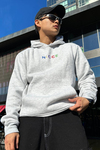 Nicce Nakışlı Gri Oversize Sweatshirt SW1013