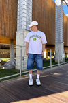 Northeast Baskılı Beyaz Oversize Tshirt T1060