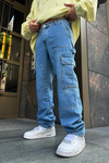 Ofcl Blok Detay Cepli Jean Pantolon P776