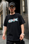 Official Baskılı Oversize Tshirt T549