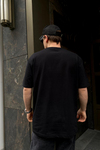 Official Kurukafa Baskılı Siyah Oversize Tshirt T599