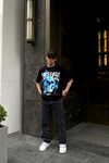 Official Kurukafa Baskılı Siyah Oversize Tshirt T599