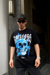 Official Kurukafa Baskılı Siyah Oversize Tshirt T599