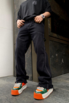 Paça Detay Siyah Jeanl Pantolon P575
