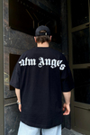 Palm A. Baskılı Siyah Oversize Tshirt T571