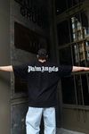 Palm A. Baskılı Siyah Oversize Tshirt T571