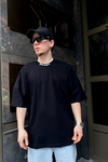Palm A. Baskılı Siyah Oversize Tshirt T571