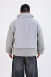 Paraşüt Polar Kumaş Yarım Fermuar Oversize Hoodie SW1341