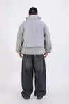 Paraşüt Polar Kumaş Yarım Fermuar Oversize Hoodie SW1341